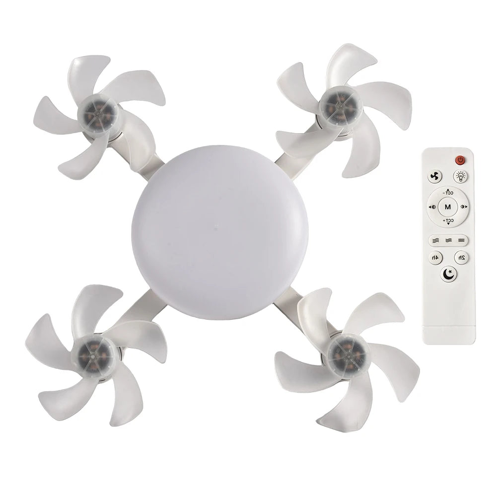 Drone Design Silent Ceiling Fan Light E27 Base Remote Controlled