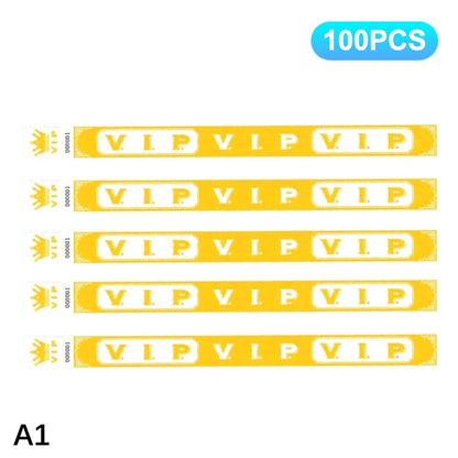 100pcs VIP Neon Paper Wristbands Fluorescent Waterproof