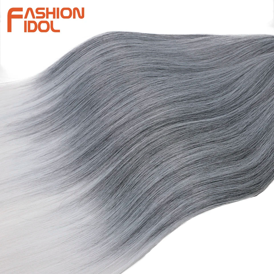 Ombre Silver Grey Crochet Hair Extensions