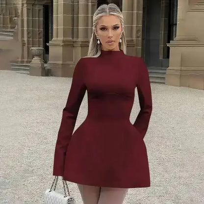 Backless Short Sexy Long Sleeve Mini Dress