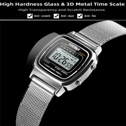 Bracelet Luxury Stainless Steel Strap Waterproof Digital Chronograph Wristwatch
