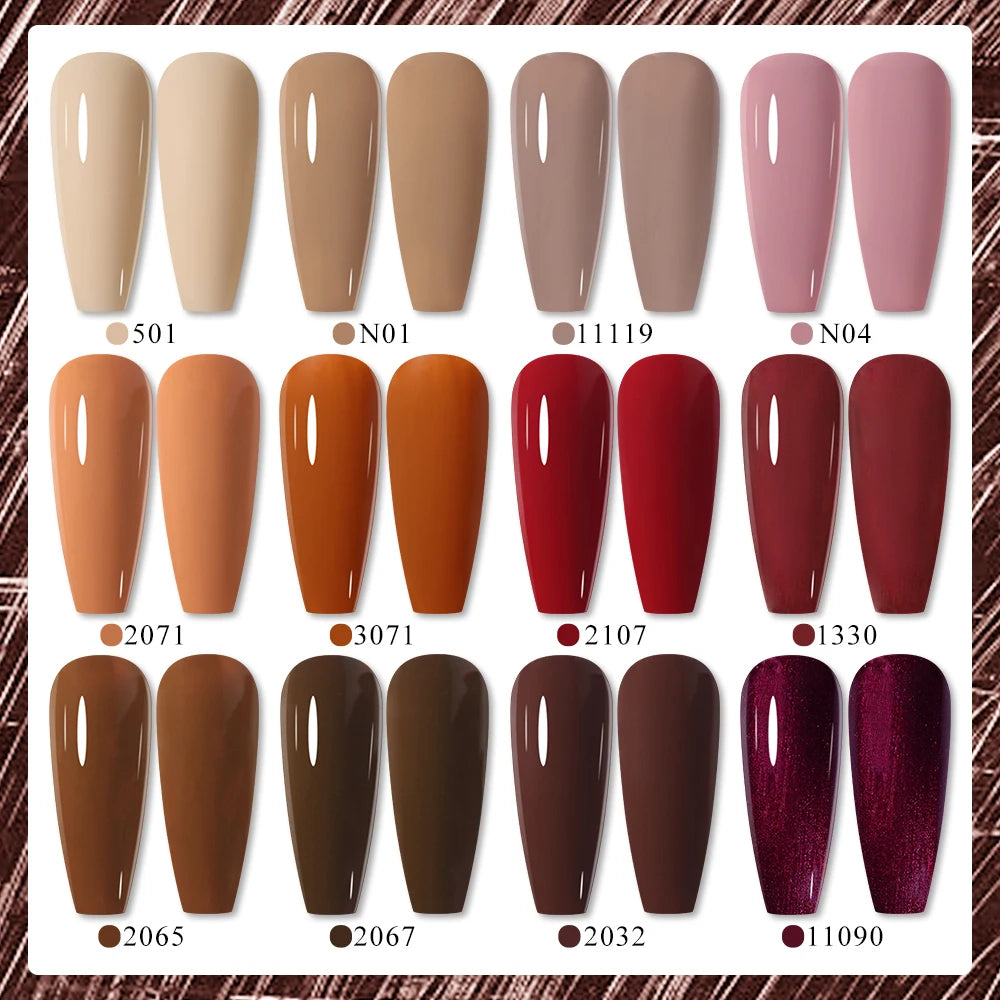 Red Brown Color Gel Nail Polish