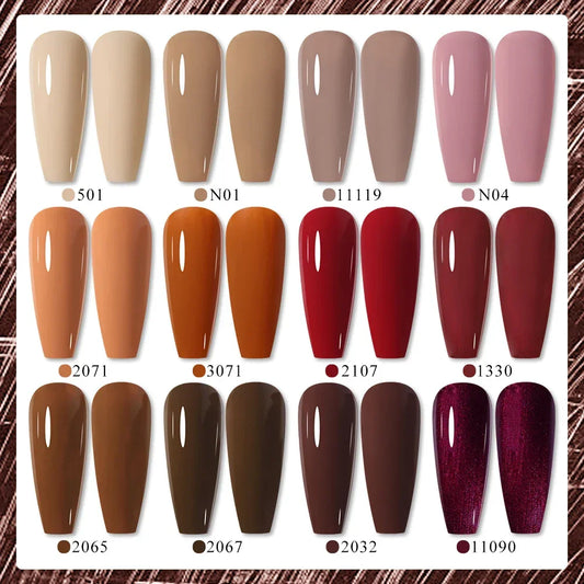 Red Brown Color Gel Nail Polish