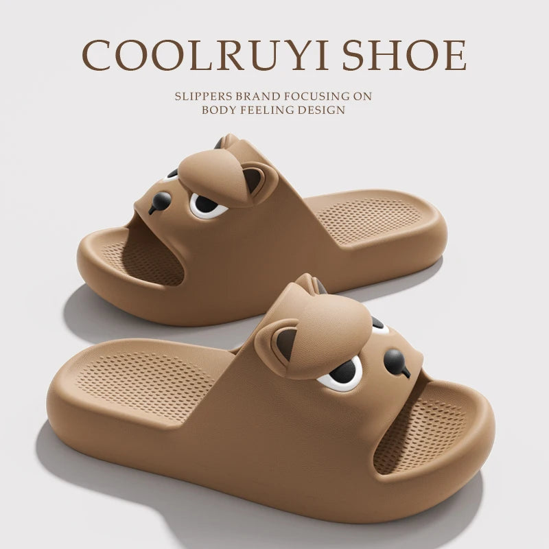 Soft Sole Cute Dog EVA Non Slip Platform Slippers
