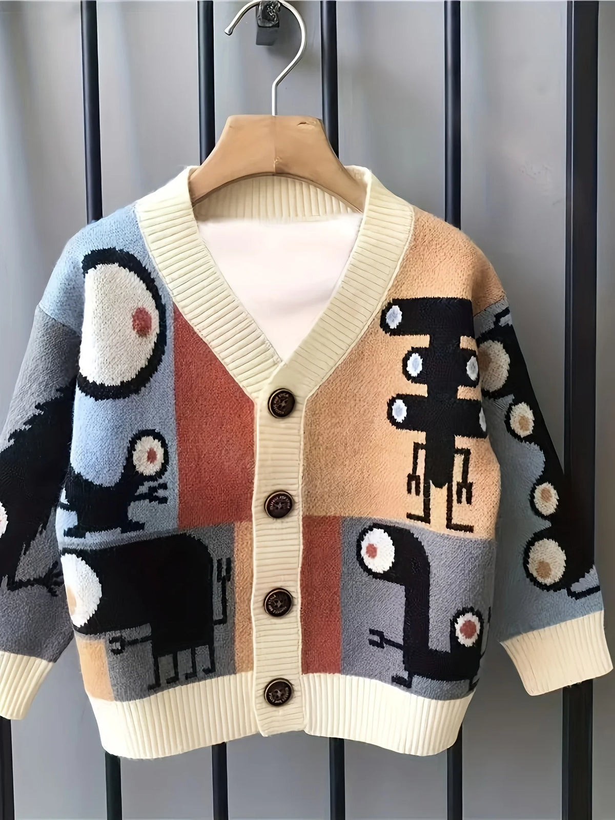 Autumn and Winter Knitted Sweaters Cartoon Cardigans Korean Style Jackets