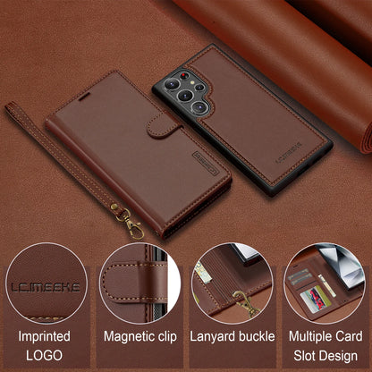 Leather Galaxy Case Magnetic Flip Wallet