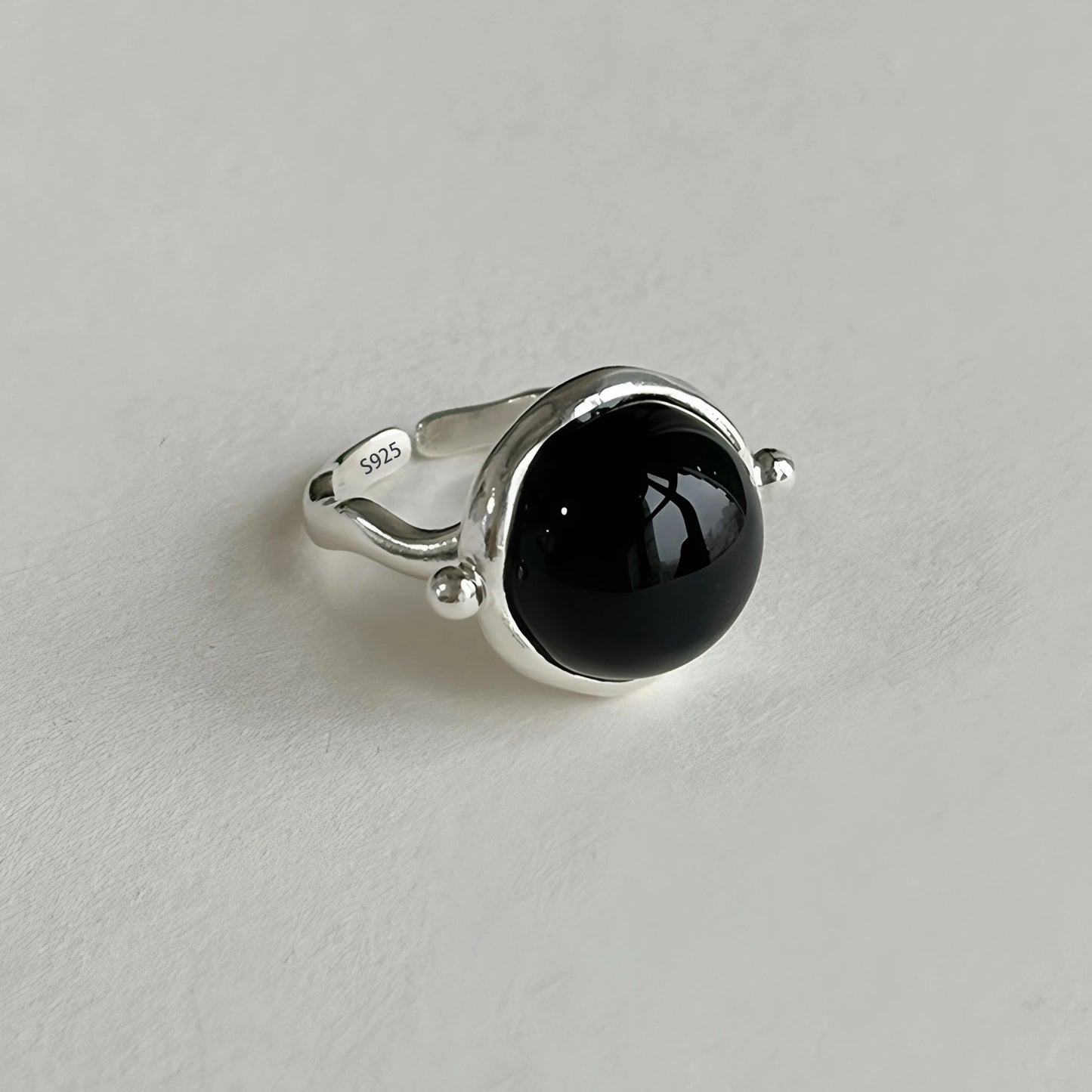 925 Sterling Silver Geometry Crystal Ring