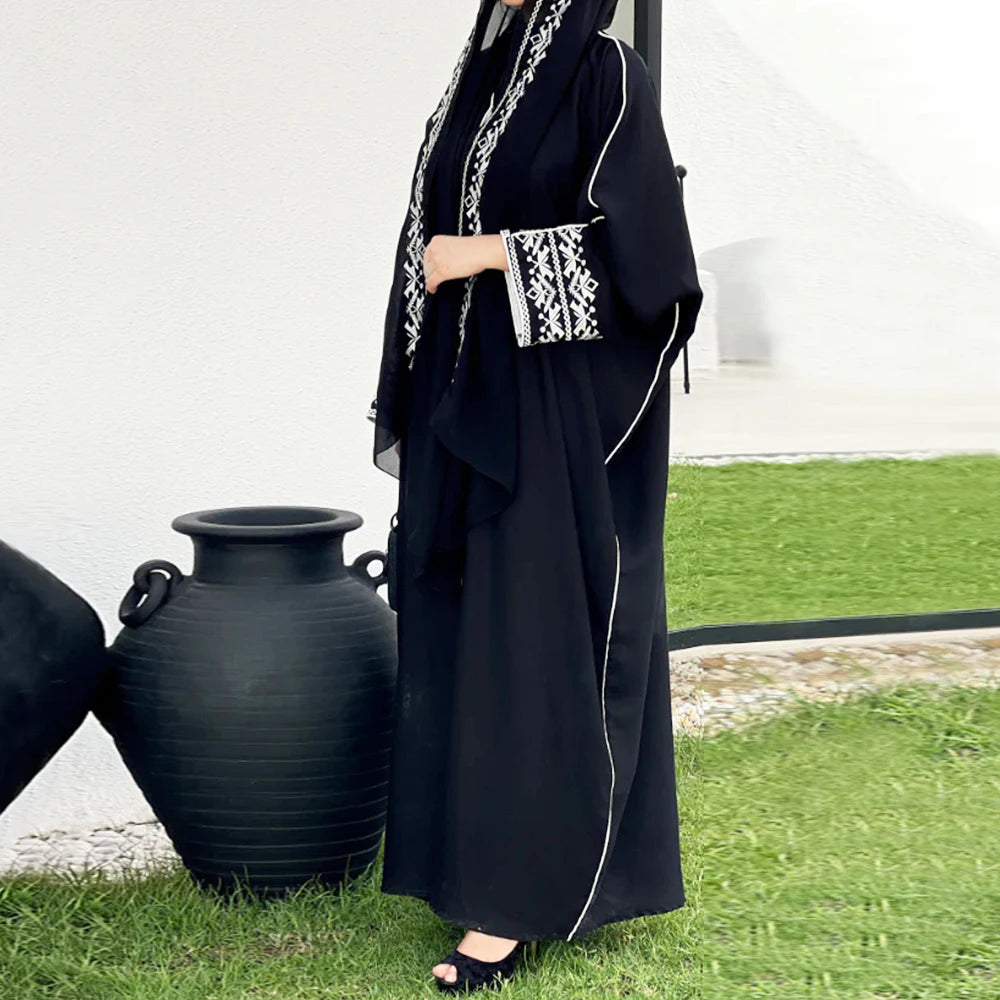 Classic Abaya Hijab Dress Kimono Coat Moroccan Caftan