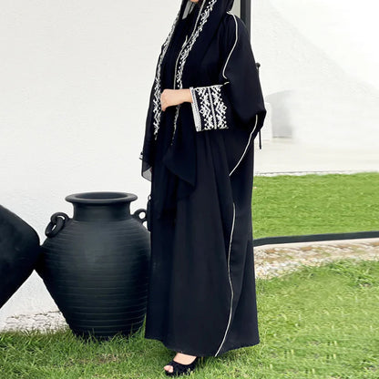 Classic Abaya Hijab Dress Kimono Coat Moroccan Caftan