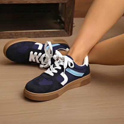 Flat Bottom Mixed Colors Rubber Sole Sneakers