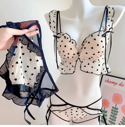 Japanese Mesh No-wire lace Underwear set Lingerie