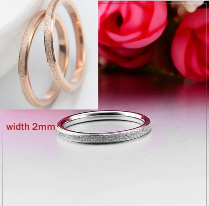 Scrub Titanium Steel Rings
