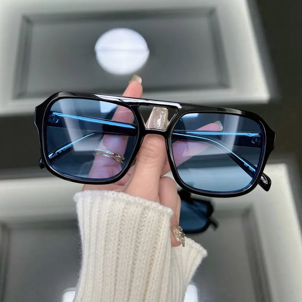 Vintage Square Big Frame Sunglasses