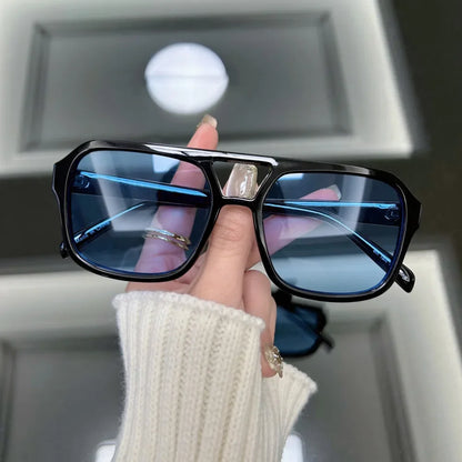 Vintage Square Big Frame Sunglasses
