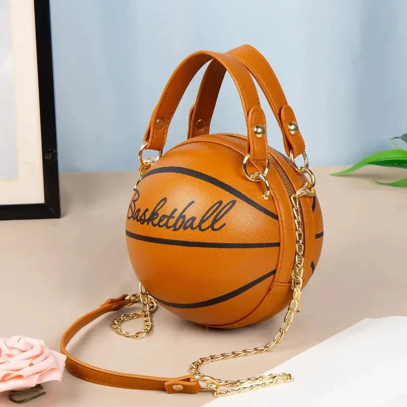 DANA PU Leather Chain Basketball Bag