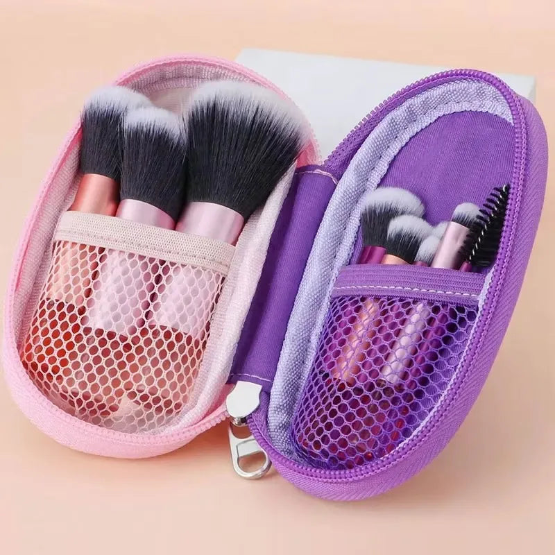 10Pcs Makeup Brushes Set With Bag Cosmetic Eye Shadow Foundation Loose Powder Blush