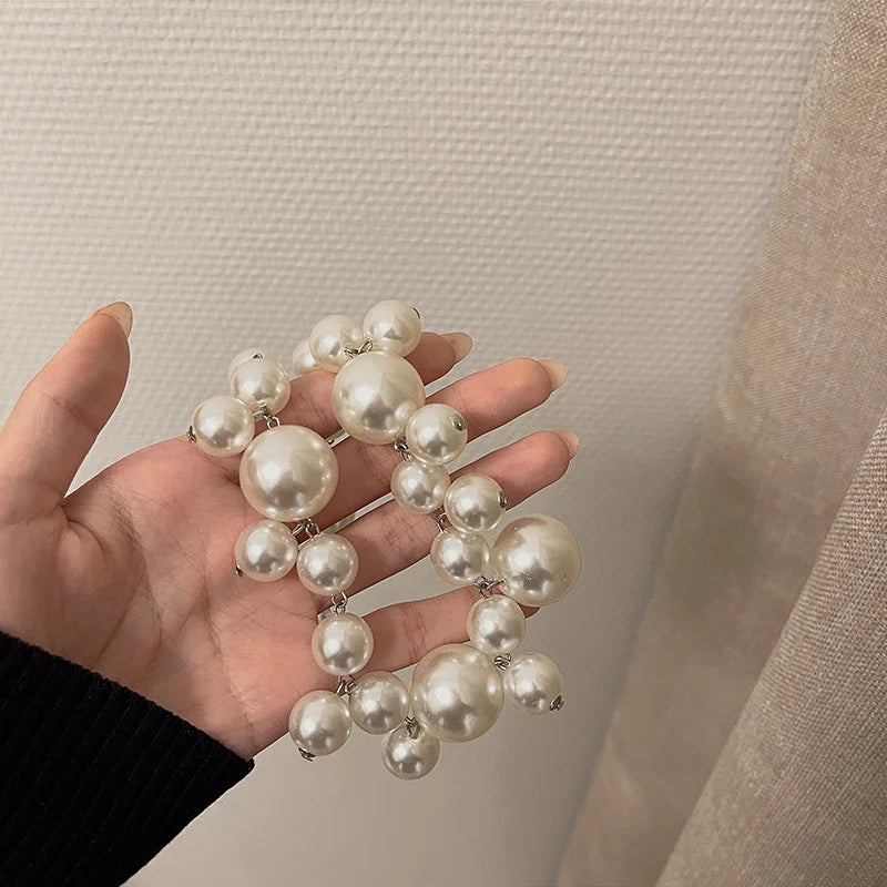 Vintage Hyperbole Bead Pearls Necklace Jewelry