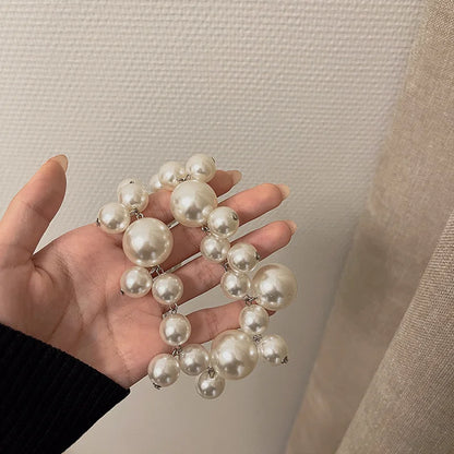 Vintage Hyperbole Bead Pearls Necklace Jewelry