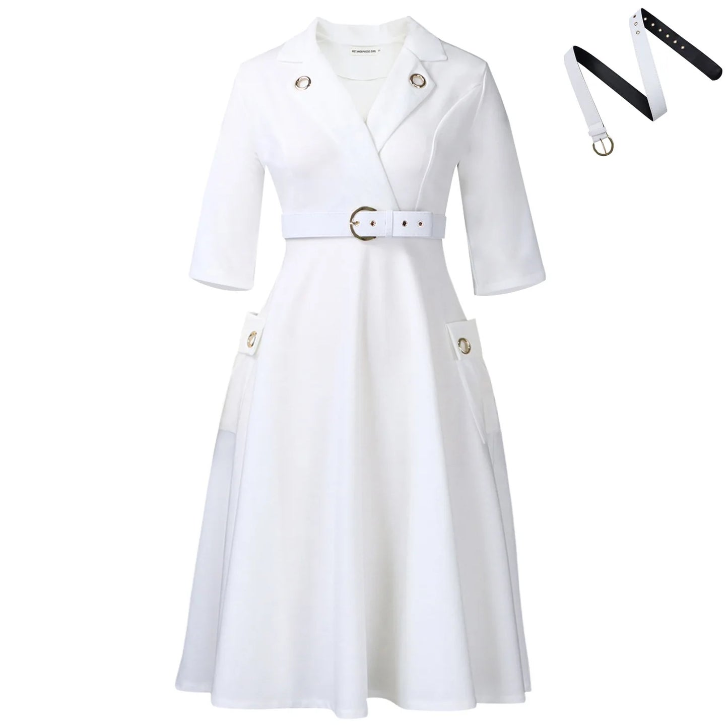 Elegant High Waist African Dress