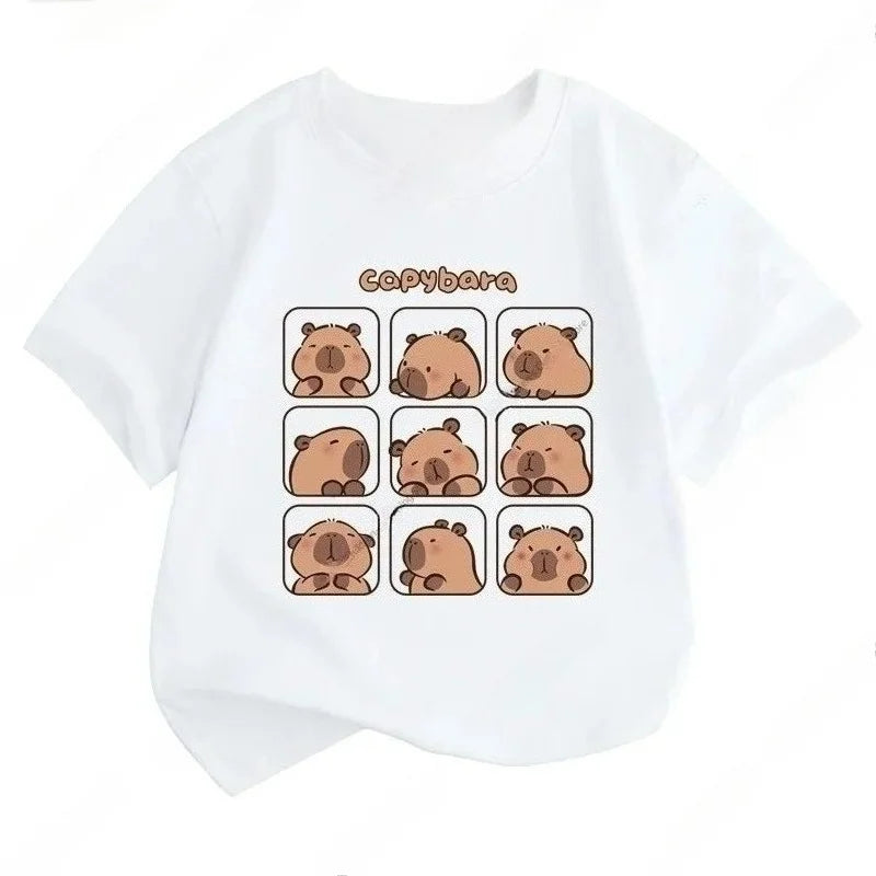 Capybara Printing Cute Short-Sleeved T-Shirt