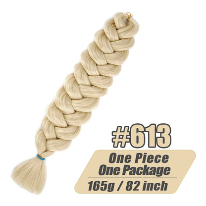82 Inch Long Jumbo Braiding Hair Synthetic Braids Crochet Hair Extensions 165g