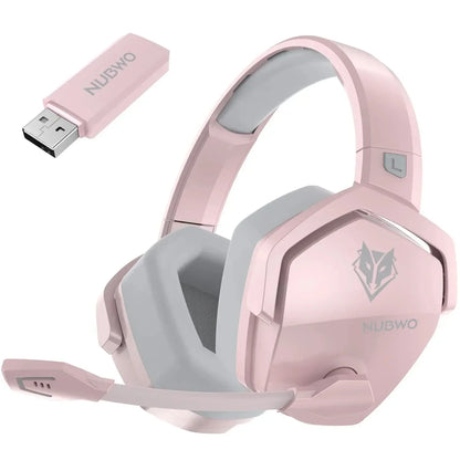 Dual Wireless Gaming Headphones 2.4GHz Bluetooth 5.3 Headsets Gamer with Microphone