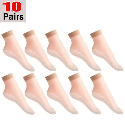 1/5/10pairs Lace Ultrathin Silk Socks