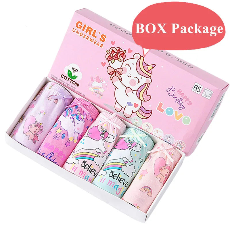 5 Packs/Box Mickey Cartoon Soft Cotton Underwear