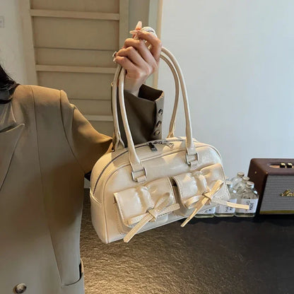 DANA Tote Pu Leather Bag Burgundy