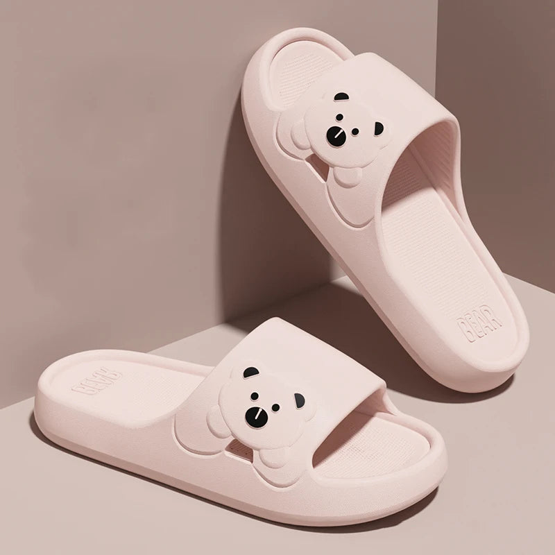 DANA Indoor Soft Sole Cartoon Bear Slippers