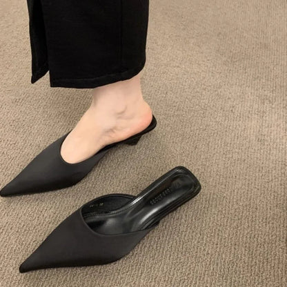 Luxury Elegant Low Heel Slipper