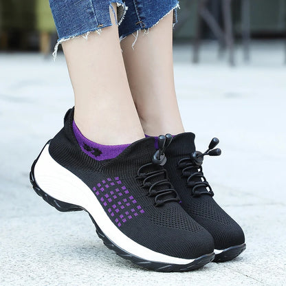 Walking Trainers Fly Weaving Sock Sneakers