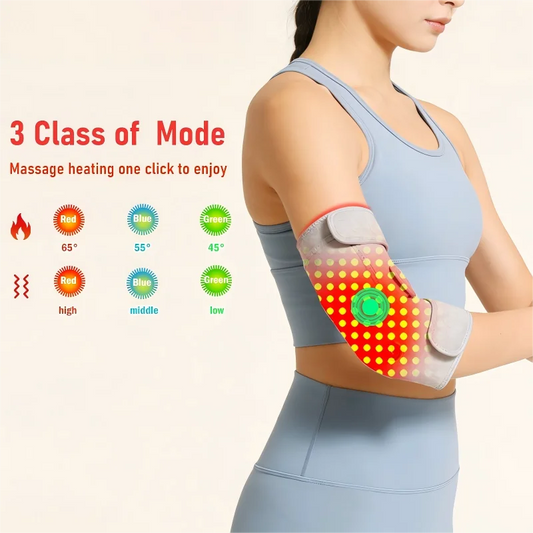 USB 660nm Red Light Electric Heating Elbow Wrap Massager