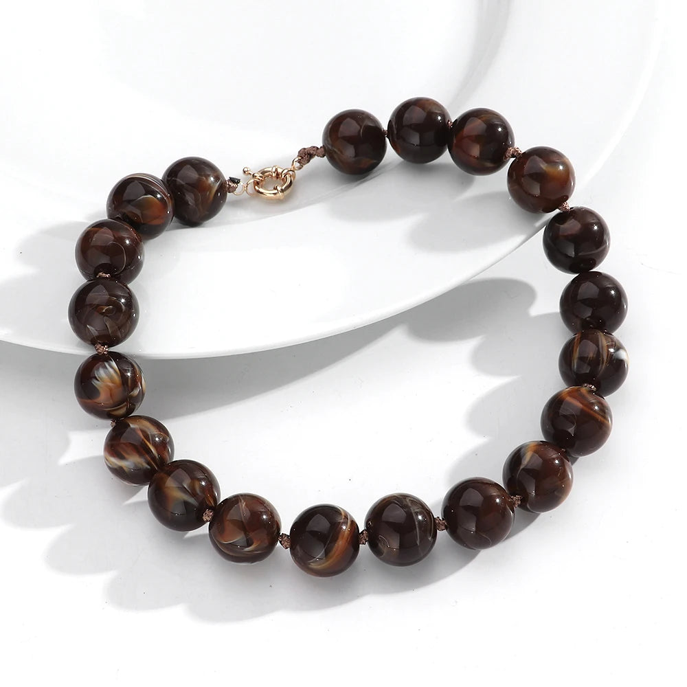 Bohemian Style Handmade Beaded Necklace Jewelry