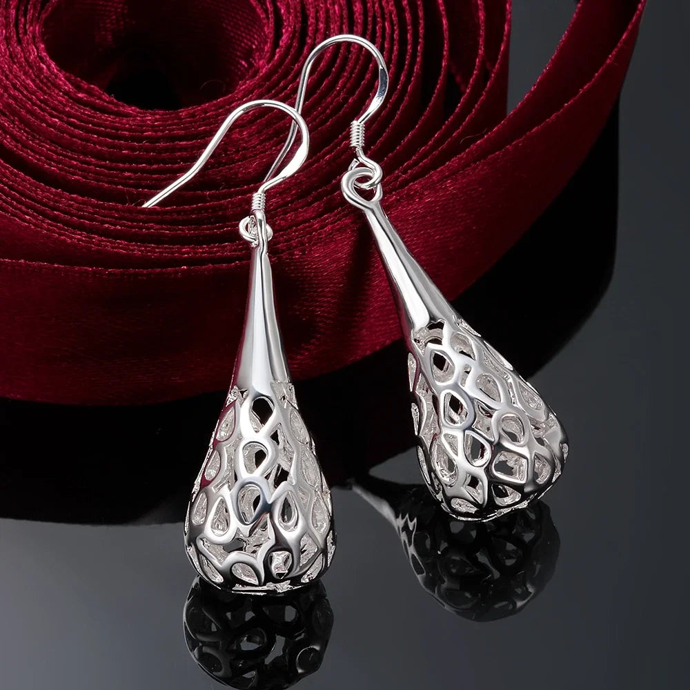 925 Sterling Silver Round Circle Hoop Earrings