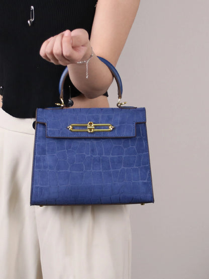 Frosted crocodile pattern high-end bag