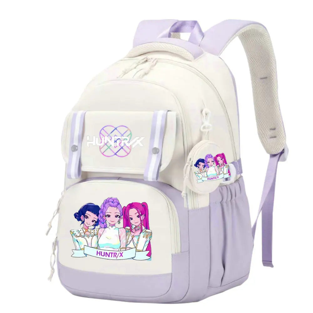 KPop Demon Hunters School Bag Backpack Zipper Bookbag