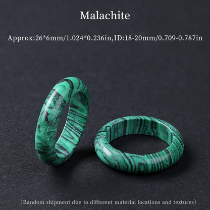 1 Pc Natural Crystal Stone Energy Healing Ring