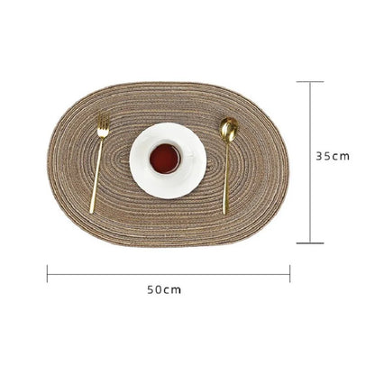 1/4/6/10PCS Dining Tables Natural Woven Oversized Place mats Set