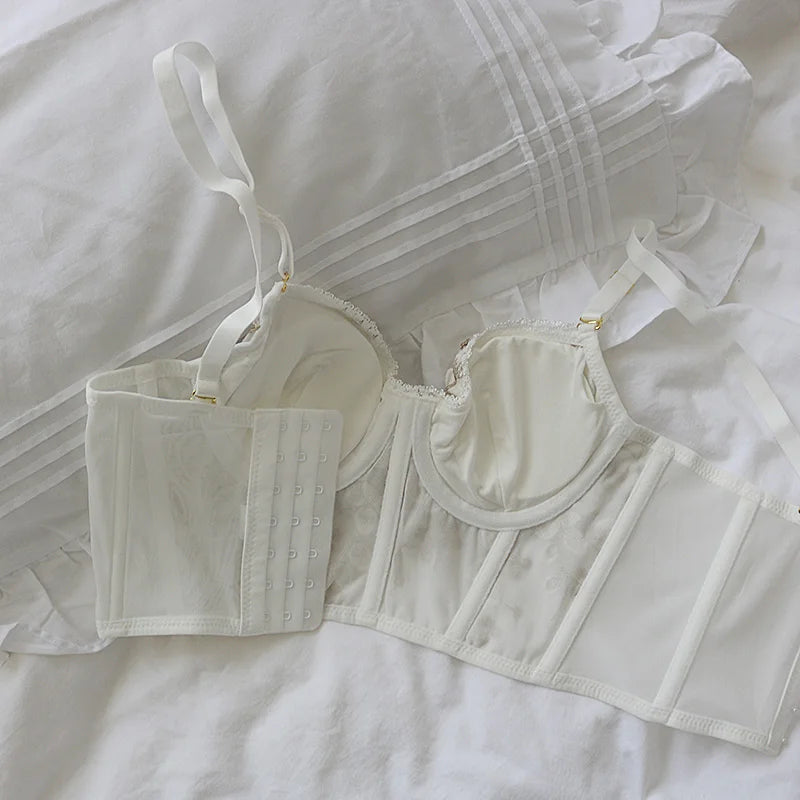 Three-dimensional embroidered sexy bra lingerie