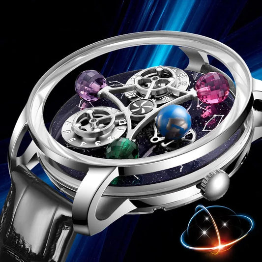 Starry Twelve Constellations Mechanical Sapphire Waterproof Mechanical Wristwatches