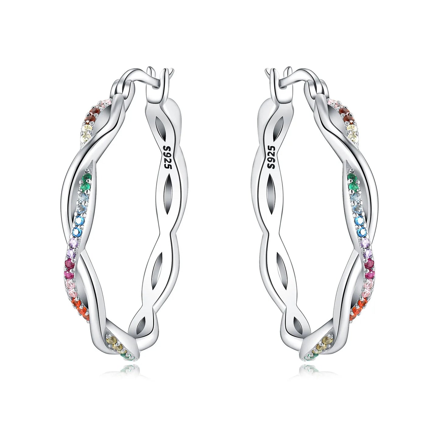 925 Sterling Silver Simple Gold U-shaped Earrings