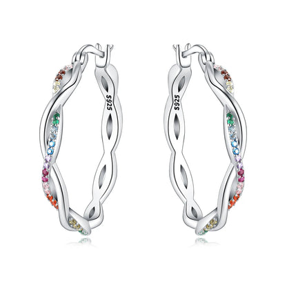 925 Sterling Silver Simple Gold U-shaped Earrings