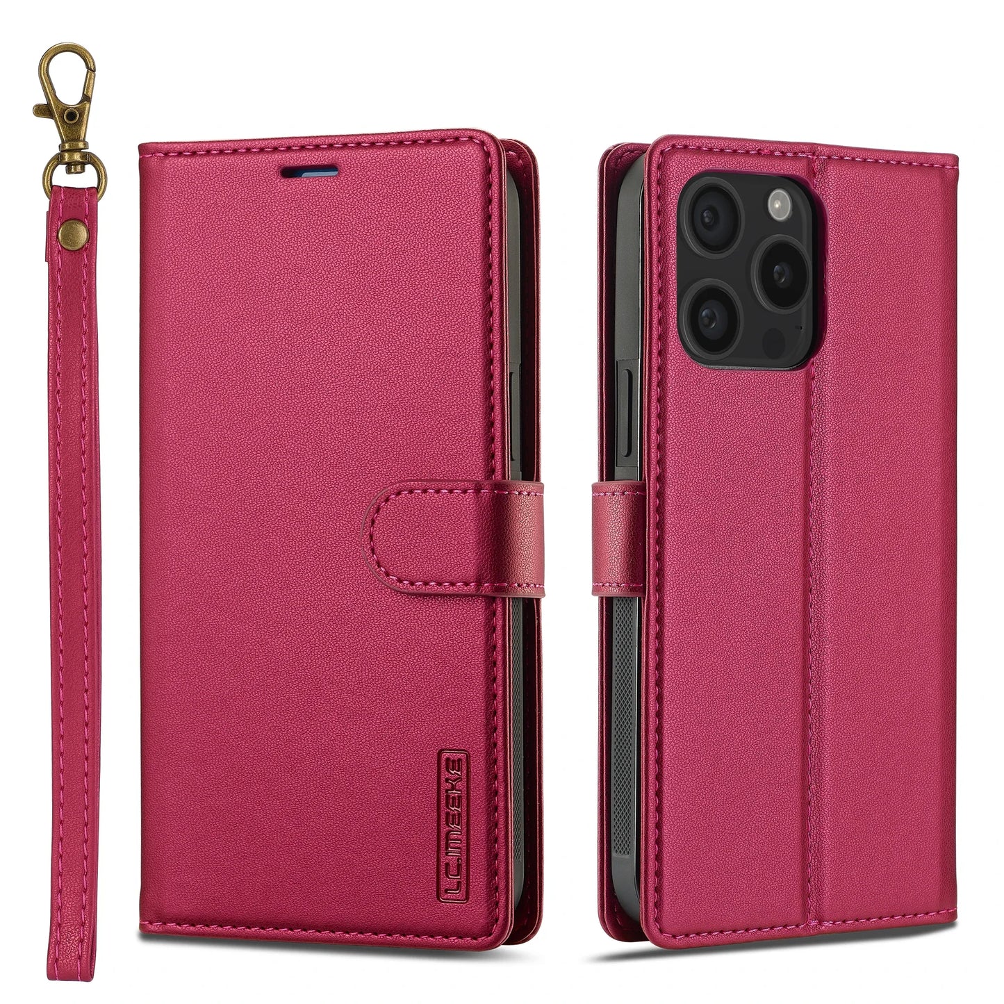 2 in 1 Removable Flip Leather iPhone Case Magnetic Wallet Cover