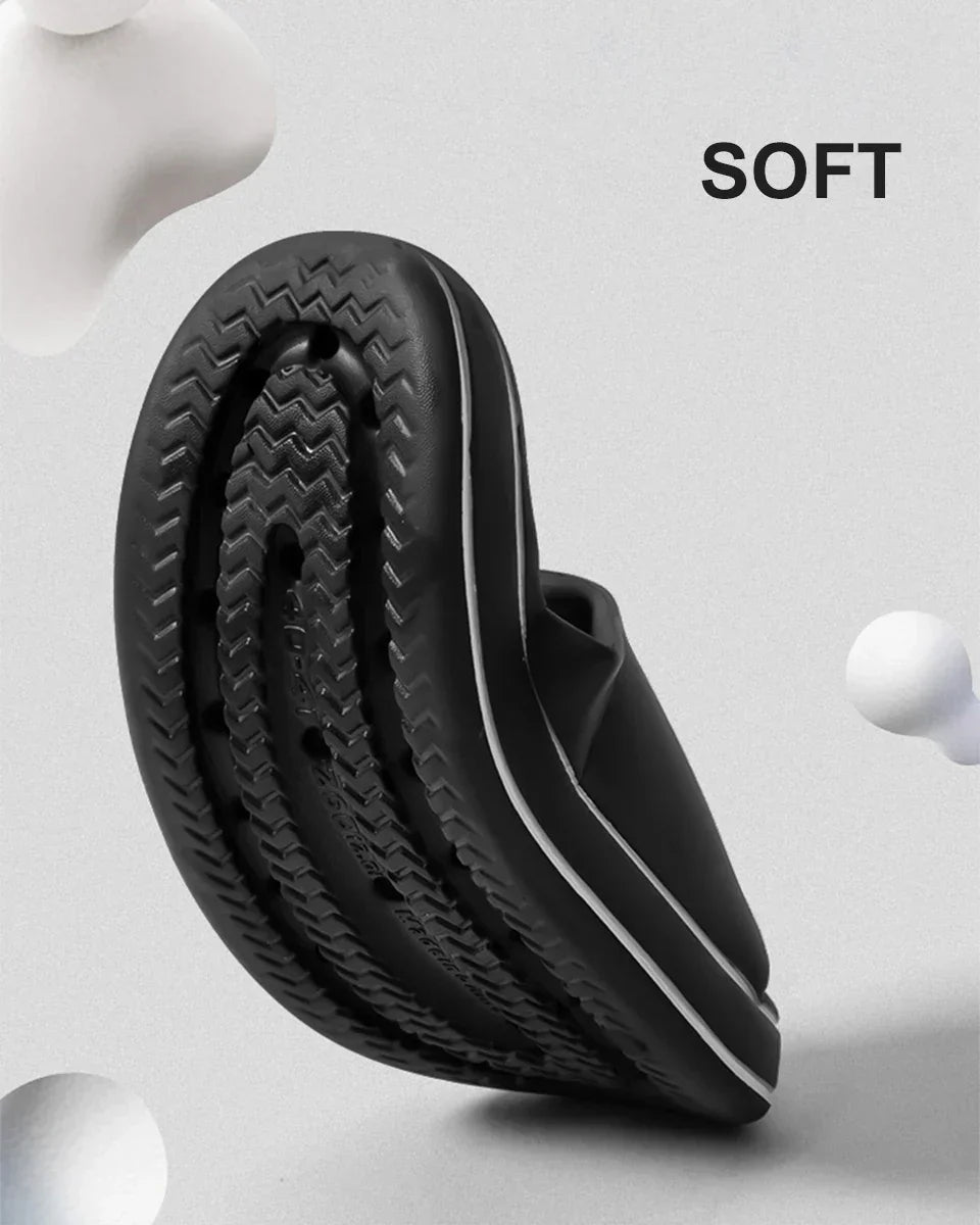 Letter Thick Sole Indoor Bathroom Anti Slip Slippers