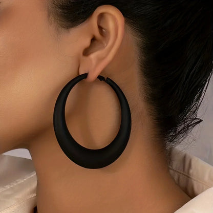 Exquisite Wild Big Red Circle Earrings