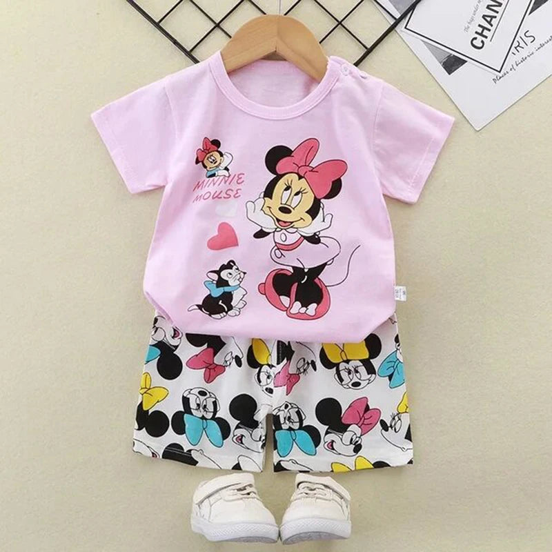 Baby Girl Outfit Set Short Sleeve T-shirt