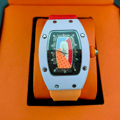 Luxury Silicone Sports Quartz Diamond Wristwatch