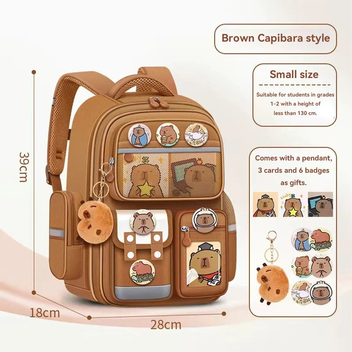 Capybara Waterproof Backpack Large Capacity Backpack