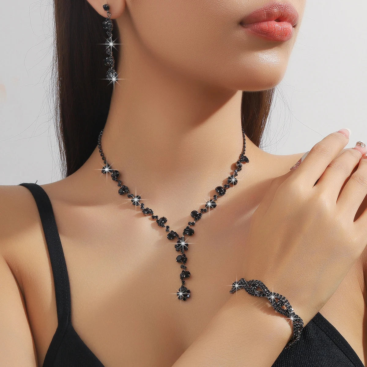 Copper Claw Chain Sunflower Necklace Jewelry Set